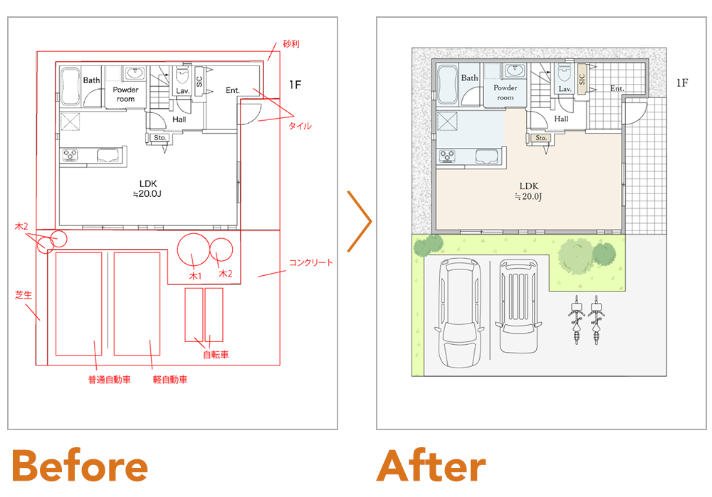 新築時の間取図から中古販売向けに作成された間取り図